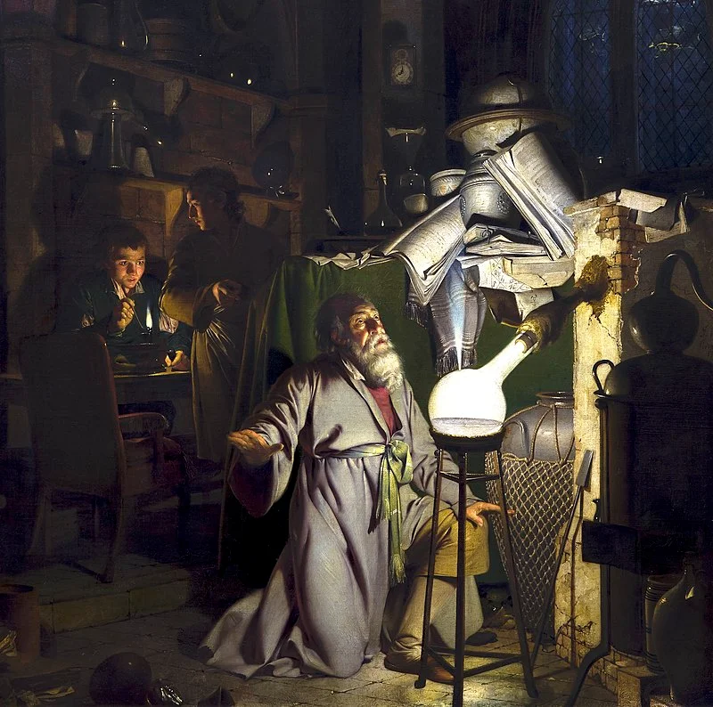 Алхімік, який відкрив фосфор (1771) Джозефа Райта, що зображує Хенніга Бранда (Фото: суспільне надбання)