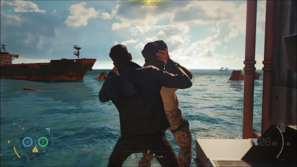 А ще противника можна схопити за барки та скинути з найближчого краю (Фото: IO Interactive/скриншот NV)